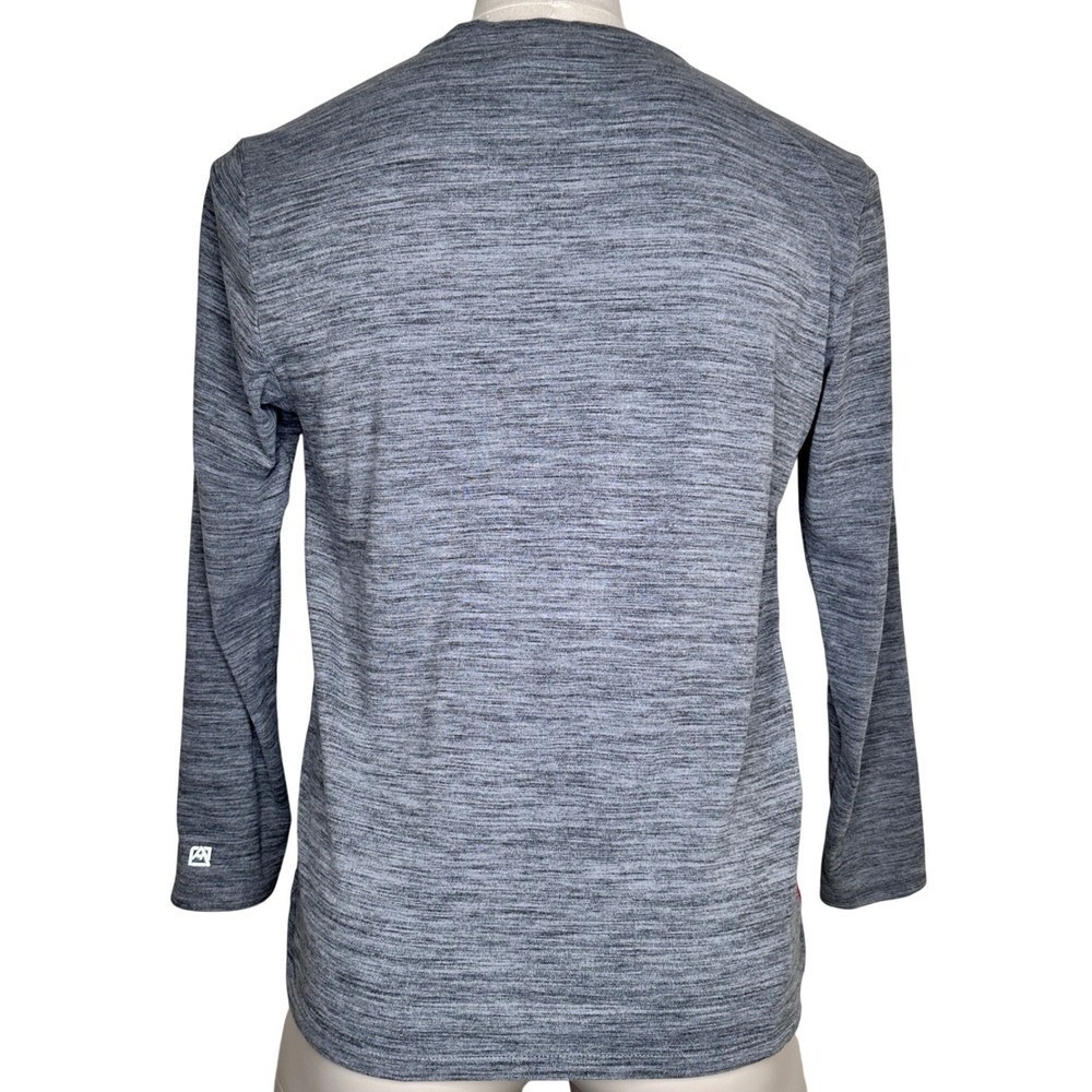 Avalanche Outdoor Supply Co Mens Large Gray Space Dye Long Sleeve Performance T - Picture 2 of 6